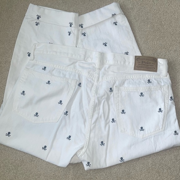 RALPH LAUREN/POLO Hampton relaxed SKULL & COSSBOW pattern jean ~ - Picture 2 of 9